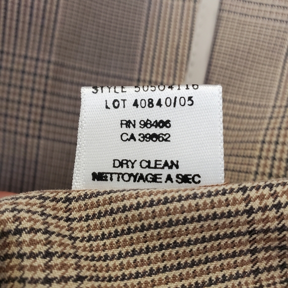 Theory Brown and Tan Plaid Blazer 6 - Picture 5 of 6